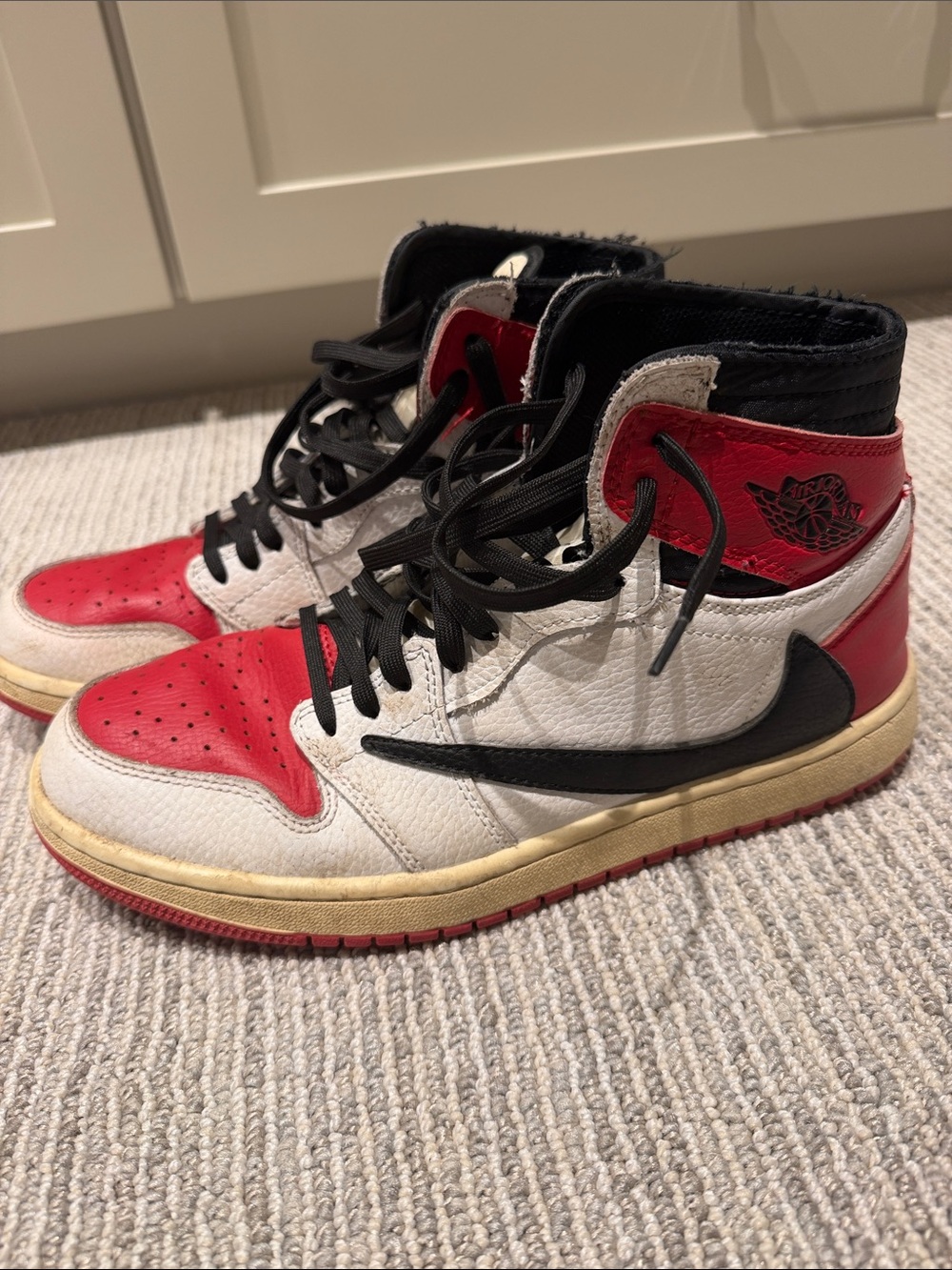 Nike Travis Scott Jordan 1 ‘Heritage’ Custom Reverse Chicago Men’s 11
